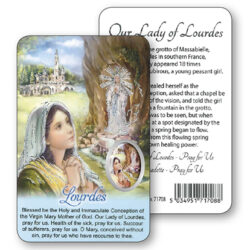 St Bernadette Prayer Card and Resin Medal (CAR2-018)