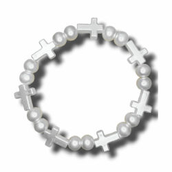 Pearl Cross Bracelet (BRA1-007)