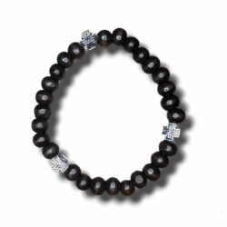Wooden Bracelet with Small Crosses (BRA1-009)