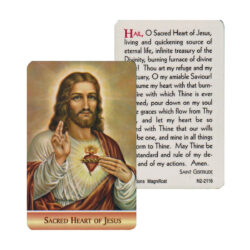 Scared Heart of Jesus Prayer Card (CAR3-001)