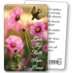 Love Hope Faith Joy and Peace Prayer Card (CAR6-001)
