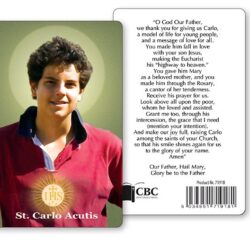 St Carlos Acutis Prayer Card (CAR4-024)