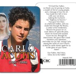 St Carlos Acutis Prayer Card (CAR4-023)