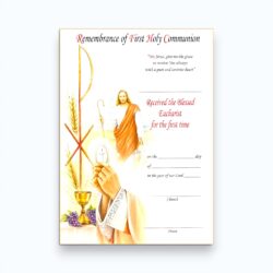 First Holy Communion Certificate - Jesus (COM7-002)