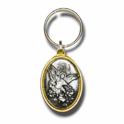 Duo-Tone St Michael Keychain (SML3-039)