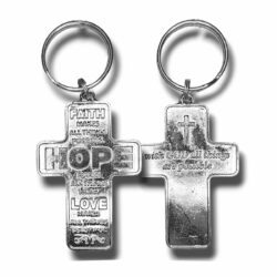 Faith Hope Love Cross Keychain (SML3-047)
