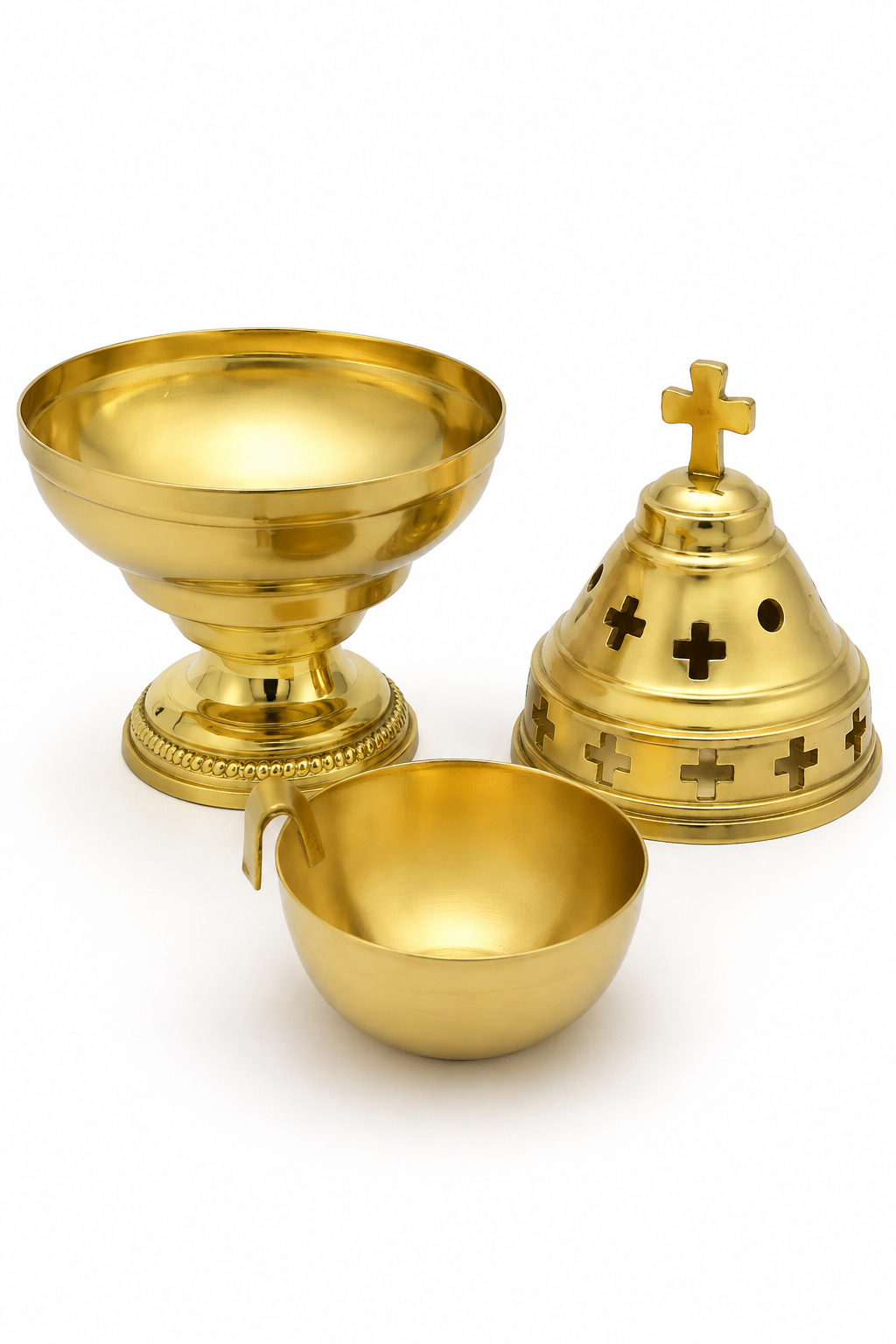 Gold Self Standing Incense Burner (CHU12-015)