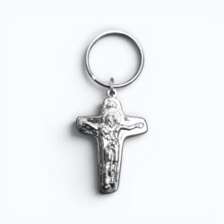 St Francis and Crucified Christ Keyring (SML3-082)