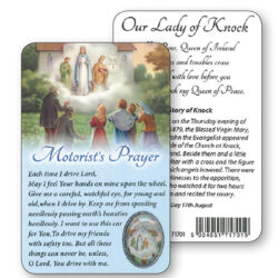 Our Lady of Fatima Prayer Card with Resin Medal (CAR5-016)