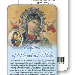 Our Lady of Perpetual Help Prayer Card with Resin Medal (CAR5-014)