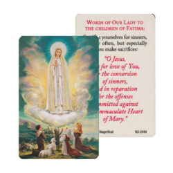Our Lady of Fatima Prayer Card (CAR5-011)