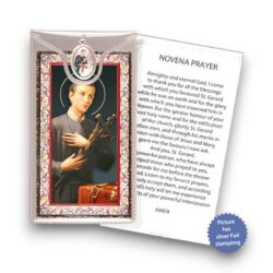 St Gerard Majella Prayer Card Coloured Medal (CAR4-050)