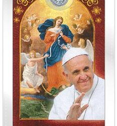 Our Lady Undoer of Knots Prayer Card with Coloured Medal (CAR5-017)