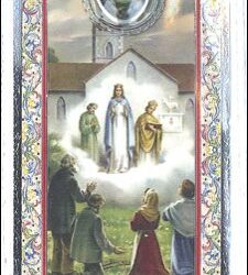 Our Lady of Knock Prayer Card with Coloured Medal (CAR5-020)