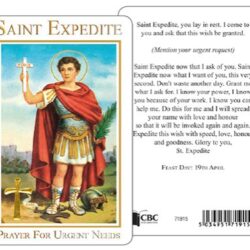 St Expedite Prayer Card (CAR4-019)