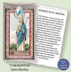 St Martha Prayer Card with Coloured Medal (CAR5-016) – Catholic Centre ...