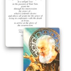 St Padre Pio Prayer Card (CAR4-005)