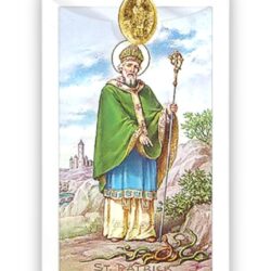 St Patrick Prayer Card Gold Medal (CAR4-034)