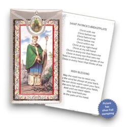 St Patrick Prayer Card Coloured Medal (CAR4-033)