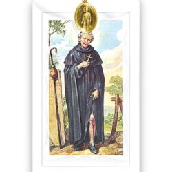 St Peregrine Prayer Card and Gold Medal (CAR4-032)