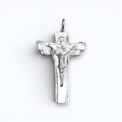 Sliver Pectoral Square Trinity Cross (CRO1-006)