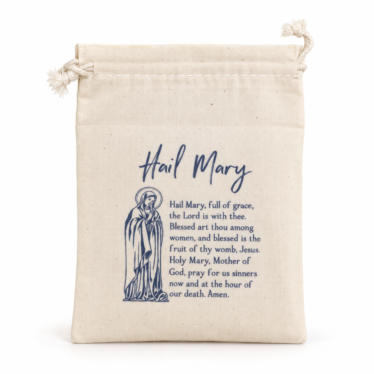 Cream Canvas Rosary Bags (ROS6-003)